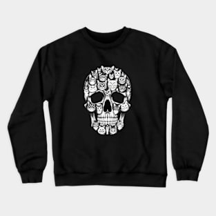 Cat Skull Shirt - Kitty Skeleton Halloween Costume Skull Cat Crewneck Sweatshirt